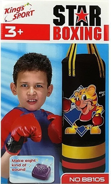 Zestaw bokserski LEAN Toys 36 cm 6699 (5904665998243) - obraz 4