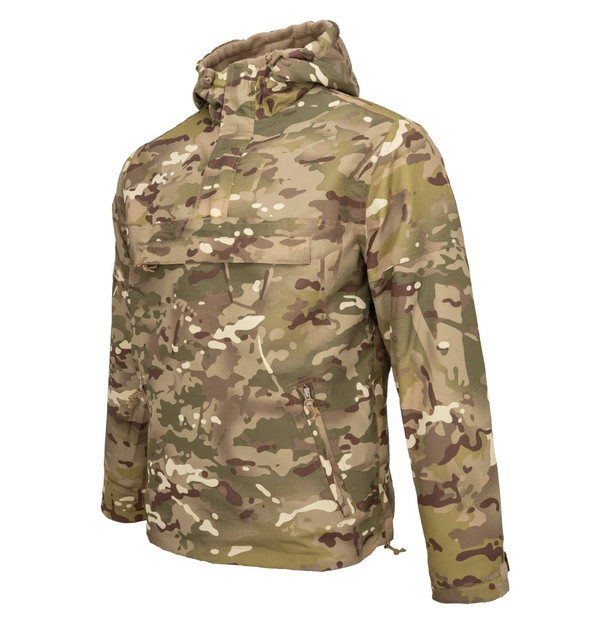 Анорак тактический Brandit Windbreaker мультикам, куртка на флисе военная, водонепроницаема теплая ветровка XL - изображение 5