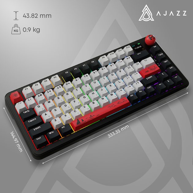 Клавиатура беспроводная Ajazz AK820 MAX PLUS Avocado Switch Black