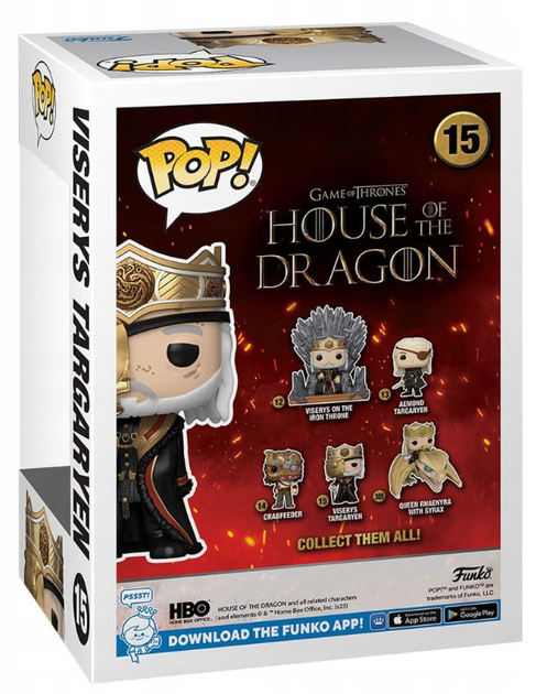 Фігурка Funko Pop! House of The Dragon Viserys Targaryen 9.9 см (889698764742) - зображення 4