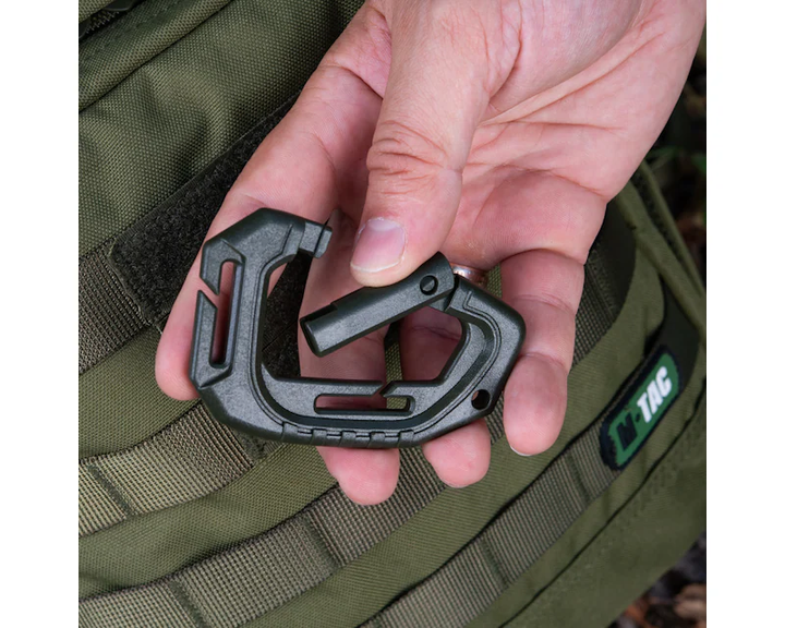 Тактический карабин M-Tac олива набор 3шт пластиковый крепление MOLLE ключи снаряжение - Фото 5 Тактический карабин M-Tac олива набор 3шт пластиковый крепление MOLLE ключи снаряжение - изображение 5