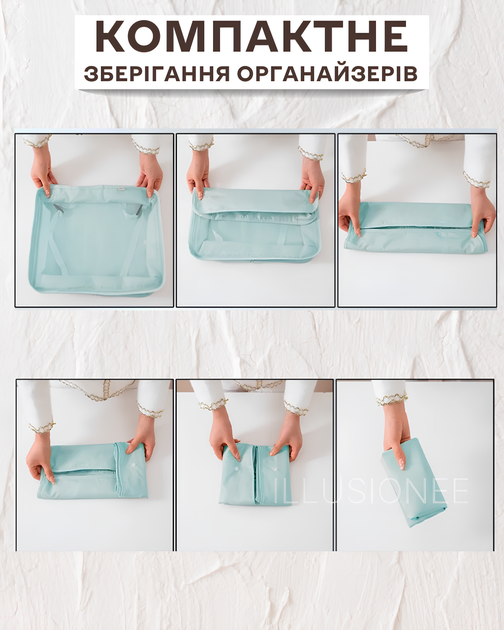 Органайзер 8 в 1 для одежды, обуви, белья, аксессуаров, ремней для путешействий, поездок, в чемодан, ручную кладь, шкаф, комод, бирюзовый 3DTOYSLAMP - Фото 6 Органайзер 8 в 1 для одежды, обуви, белья, аксессуаров, ремней для путешействий, поездок, в чемодан, ручную кладь, шкаф, комод, бирюзовый 3DTOYSLAMP - изображение 6
