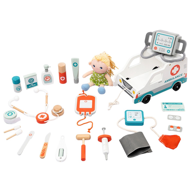 Набір маленького рятувальника LEAN Toys з дерев'яними аксесуарами 22 елементи 22038 (5905991043935) - зображення 3
