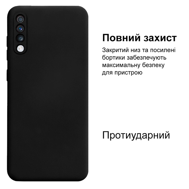 Чехол силиконовый FULL Camera Kassel Protective для Samsung A70 (3) Black Чёрный - изображение 2