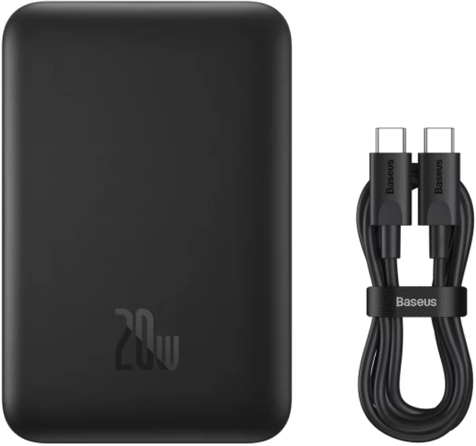 Powerbank Baseus Magnetic Mini Wireless 10000mAh 20W Black (PPCX070001) - obraz 6
