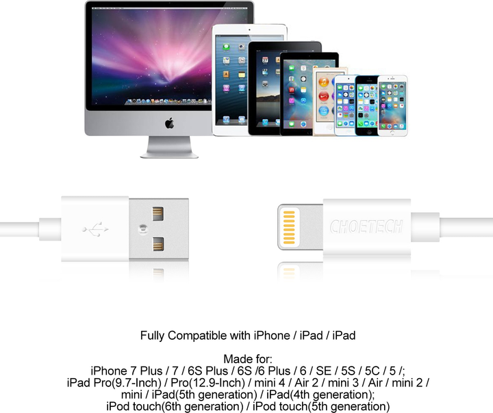 Кабель Choetech MFI USB 2.0 (IP0027-WH) - зображення 7