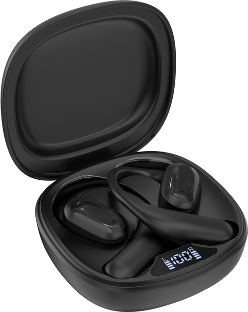 Навушники Choetech Open-ear з LED дисплеєм Black (BH-T25-BK) - зображення 2