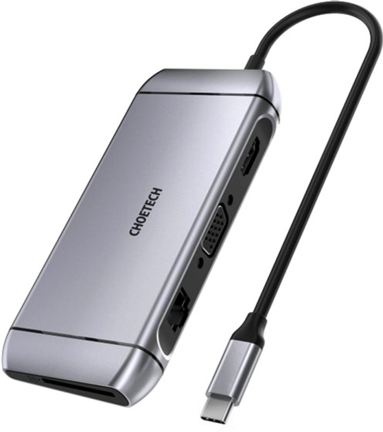 Stacja dokująca Choetech USB-C 9-w-1 (HUB-M15-GY) - obraz 1