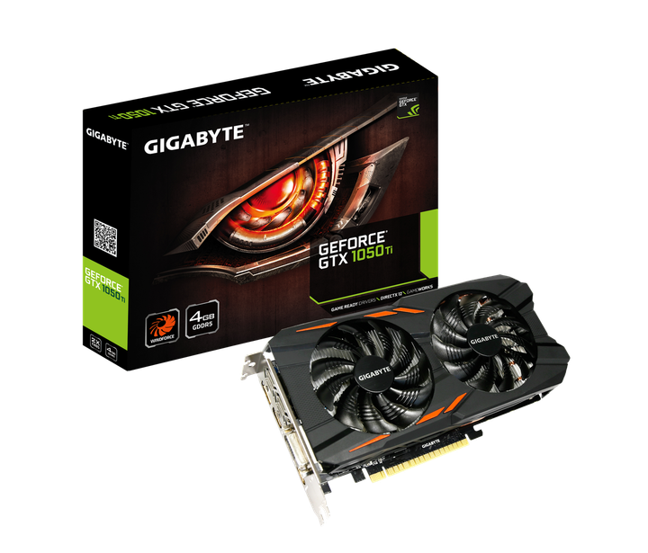 Відеокарта GeForce GTX 1050 Ti 4GB Gigabyte WindForce (GV-N105TWF2-4GD) Б/В - Фото 1 Відеокарта GeForce GTX 1050 Ti 4GB Gigabyte WindForce (GV-N105TWF2-4GD) Б/В - зображення 1