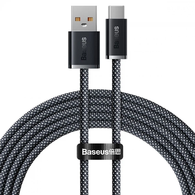 Кабель Baseus Dynamic Series Fast Charging Type-C 100W (2m) slate gray - Фото 1 Кабель Baseus Dynamic Series Fast Charging Type-C 100W (2m) slate gray - зображення 1