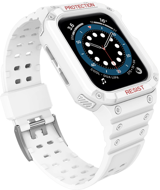 Pasek z etui Hurtel Protect Strap Band do Apple Watch 42/44/45 mm White (9145576231715) - obraz 2