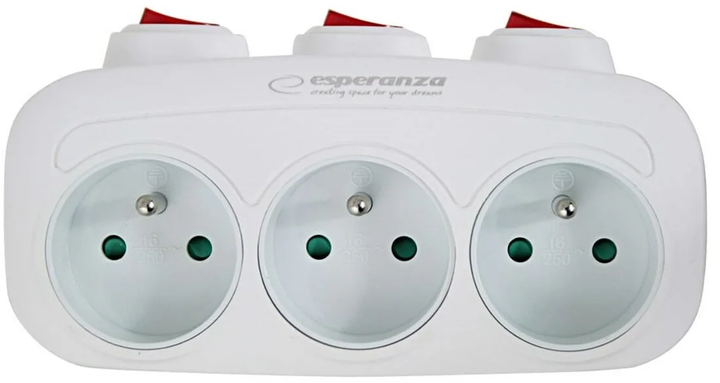 Розгалужувач мережі Esperanza ELK307W 3 розетки White - зображення 3