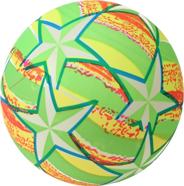 Piłka gumowa LEAN Toys Gwiazdki 24 cm 20368 Green (5905991026570) - obraz 1