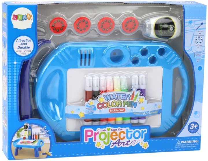 Projektor do rysowania LEAN Toys ze stolikiem niebieski (19610) (5905991009856) - obraz 4