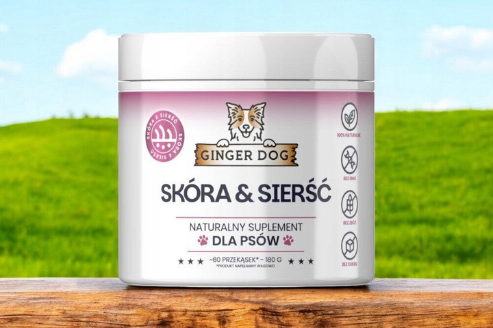 Suplement diety dla psów Ginger Dog Skóra i sierść 180 g (5906477686479) - obraz 2