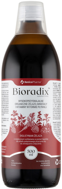 Мінерали Xenico Pharma Bioradix органічне залізо рідина 500 мл (5905683269124) - зображення 2