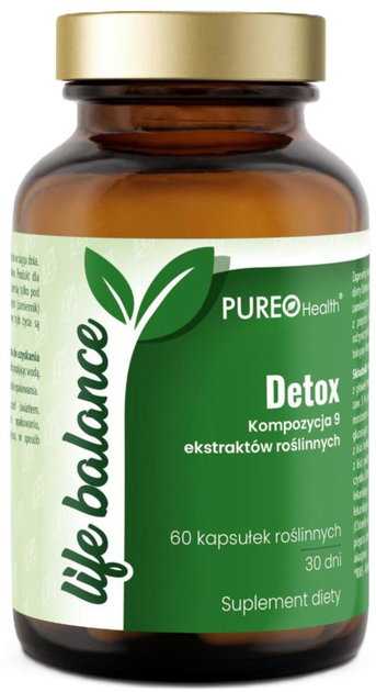 Naturalny suplement diety Pureo Health Life Balance Detox 60 kapsułek (5907637934874) - obraz 1
