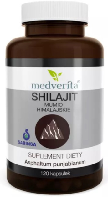Naturalny suplement diety Medverita Shilajit mumio 120 kapsułek (5900718340311) - obraz 1