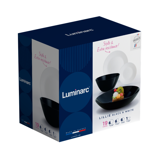 Сервіз Luminarc Lillie Black&White, 19 предметів (7119988) - изображение 6