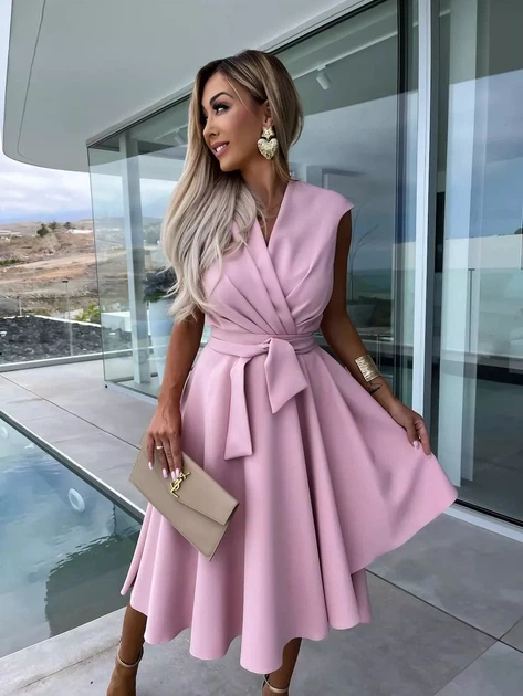 Fashions • Жіноча літня сукня Арабіс Fashions 46-48 пудра (9239-ді) - зображення 3