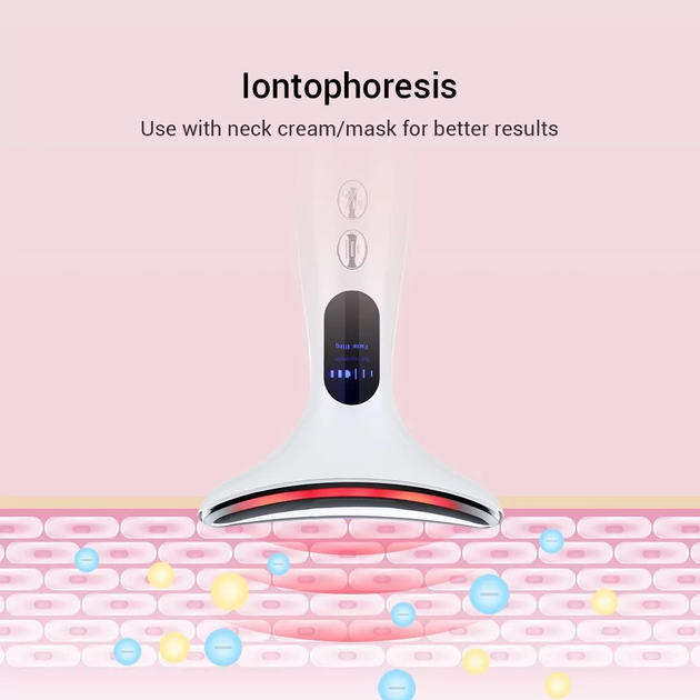Массажер микротоковый для шеи и лица No Brand Neck Beauty Device Белый (2288327480) - изображение 8