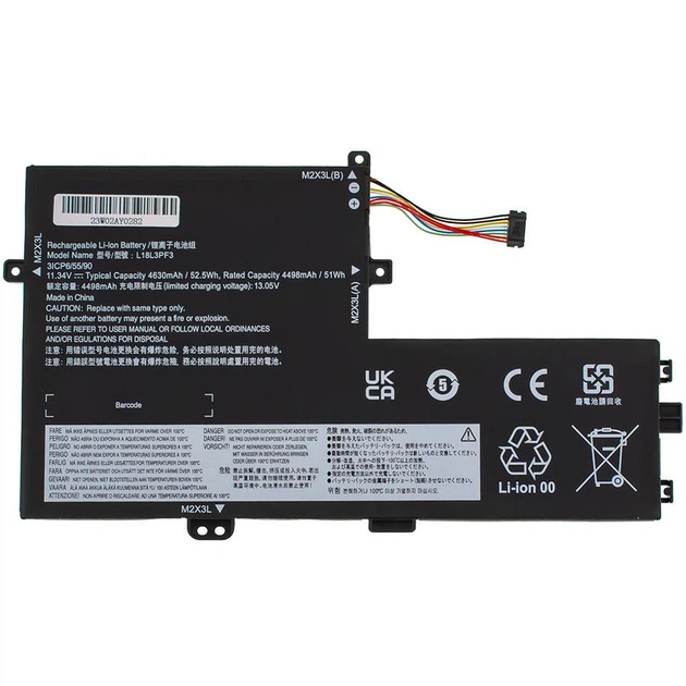 Блок живлення для ноутбука LENOVO L18C3PF6 (IdeaPad S340-14API, C340-14API) 11.34V 52.5Wh Чорний - зображення 2