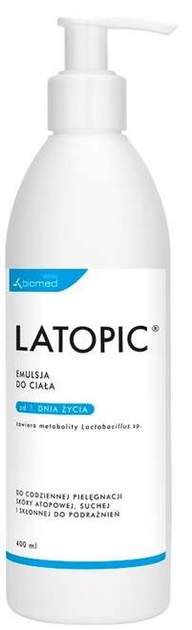 Emulsja nawilżająca do ciała Latopic 400 ml (5905179570673) - obraz 1