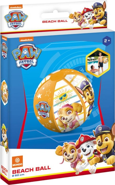 Piłka plażowa Mondo Psi Patrol 50 cm (8001011166305) - obraz 2