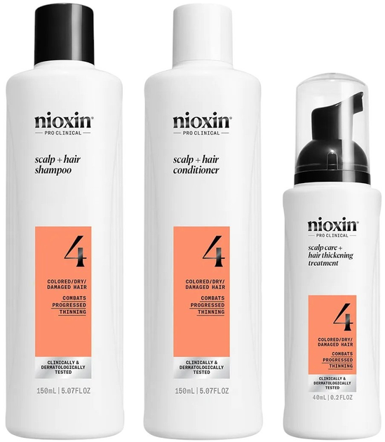 Zestaw do pielęgnacji włosów Nioxin System 4 Scalp+ Szampon 150 ml + Odżywka 150 ml + Spray 40 ml (4064666844022) - obraz 2