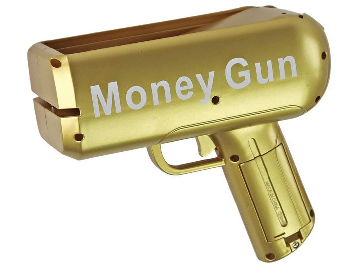 Pistolet na pieniądze LEAN Toys Pieniądze papierowe 100 sztuk Złoty 17138 (5905884459959) - obraz 3