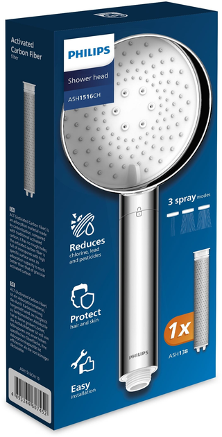 Душова лійка з фільтром Philips ASH1516CH/10 - зображення 5