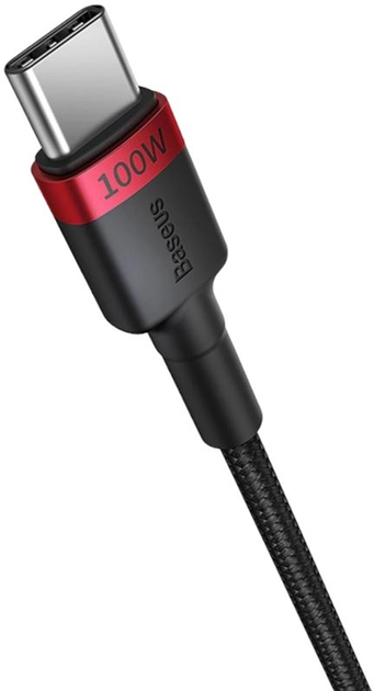 Кабель Baseus Cafule (2 PCS) USB Type-C - USB Type-C 100W 2m Red/Black (AT6932172657444) - зображення 4