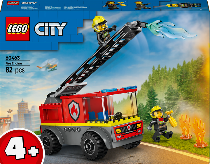 Конструктор Лего Сити Пожарники Пожарная машина с лестницей Lego City 60463 - Фото 4 Конструктор Лего Сити Пожарники Пожарная машина с лестницей Lego City 60463 - изображение 4