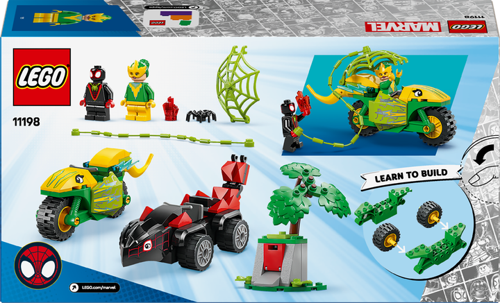 Лего Марвел Спин и погоня за мото динозавром Электро Lego Marvel Super Heroes 11198 - изображение 2