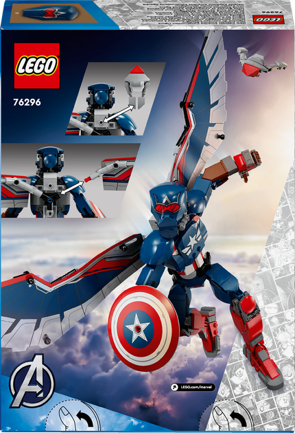 Лего Марвел Супергерои Фигурка Нового Капитана Америка для сборки Lego Super Heroes Marvel 76296 - изображение 2