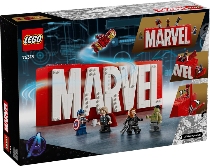 Лего Марвел Логотип и минифигурки MARVEL Lego Super Heroes Marvel 76313 - Фото 7 Лего Марвел Логотип и минифигурки MARVEL Lego Super Heroes Marvel 76313 - изображение 7