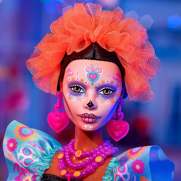Колекційна Барбі Діа де Муертос у чорній сукні Barbie Día De Muertos 2024 HRM72 - Фото 5 Колекційна Барбі Діа де Муертос у чорній сукні Barbie Día De Muertos 2024 HRM72 - зображення 5