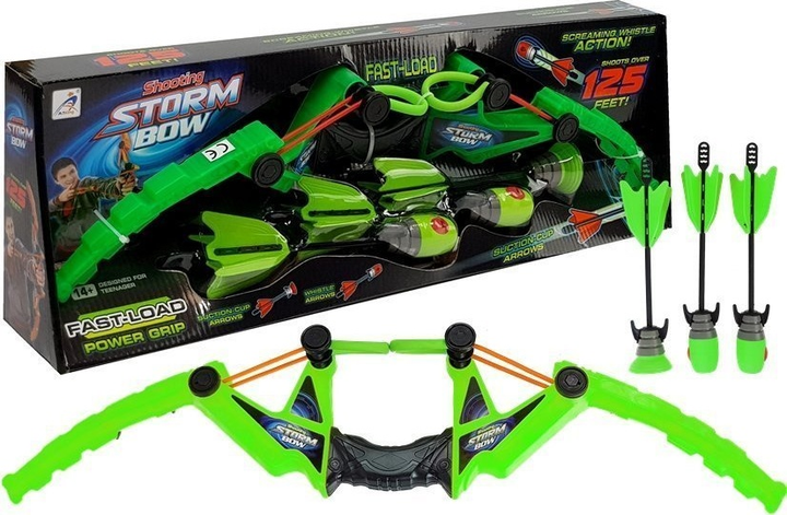 Łuk sportowy LEAN Toys 3 strzały 5023 Green (5907625588805) - obraz 2