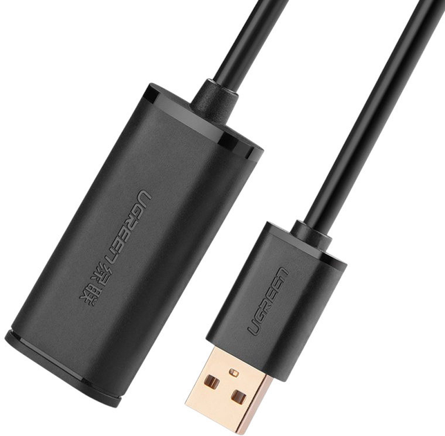 Kabel-przedłużacz Ugreen USB Type-A to Type-A 5 m Black (1206809409) - obraz 2