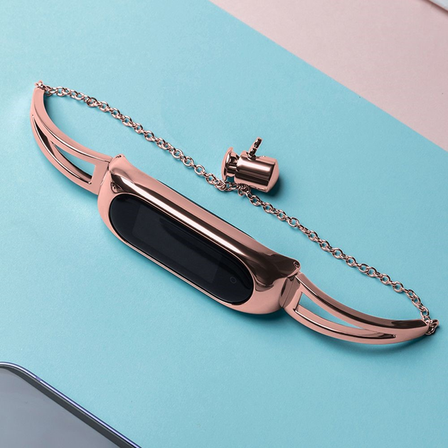 Pasek Hurtel Metal bracelet do Xiaomi Mi Band 3/4/5/6 Pink (9145576225561) - obraz 5