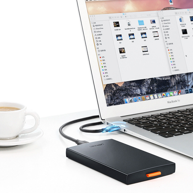 Kieszeń zewnętrzna Ugreen SSD/HDD 2.5" SATA III USB 3.0 Black (1206824426) - obraz 4