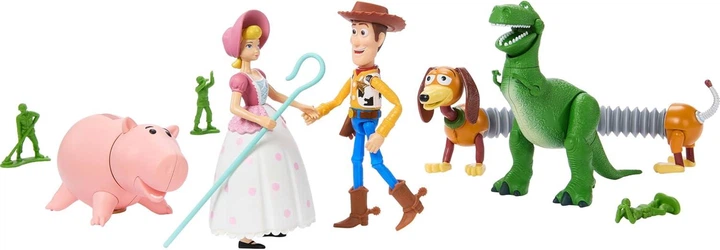 История Игрушек: Вуди, Рекс, Спиралька, Хамм, Бо Пип, Солдатики Disney Pixar Storytellers Toy Story Woody, Rex, Slinky Dog, Hamm, Bo-Peep and 4 Army Men - изображение 2