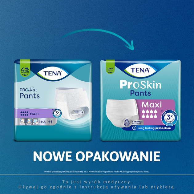 Majtki chłonne damskie Tena Pants ProSkin maxi S 10 sztuk (7322542168769) - obraz 2