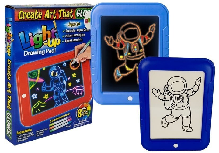 Tablet do rysowania LEAN Toys Magiczny LED Znikopis 3D Neon (5905884454732) - obraz 2