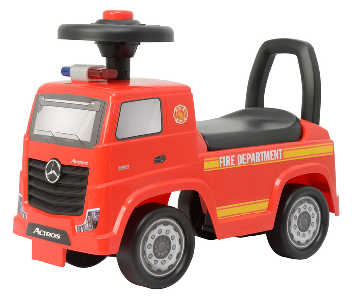 Jeździk Lean Cars Mercedes Actros Straż Pożarna 3316A Czerwony (5905991008835) - obraz 1