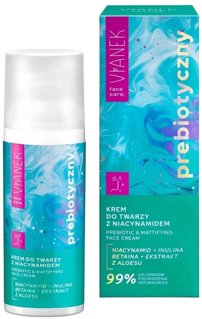 Krem do twarzy Vianek prebiotyczny z niacynamidem matujący 50 ml (5906657520647) - obraz 1