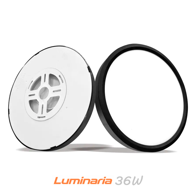 Світильник світлодіодний накладний GLR-36W BLACK Luminaria 5000K 3960Lm 220V IP20 Ø400x23мм 36Вт чорний - зображення 4