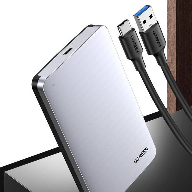 Зовнішня кишеня Ugreen CM300 70498 USB 3.2 Gen 2 SATA III 2.5" Grey (6957303874989) - зображення 4