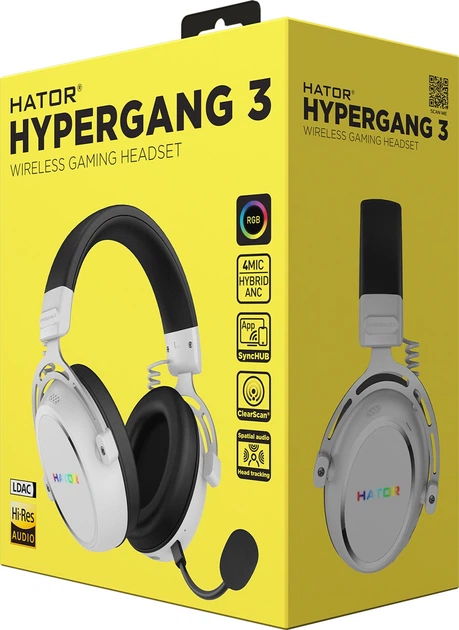 Навушники Hator Hypergang 3 Wireless White (8721249196898) - зображення 9