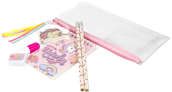 Шкільний набір Starpak Unicorn Notes на спіралі + 2 олівки + гумка + міні маркер + точилка + пенал (5904335870855) - зображення 3